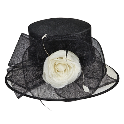 Scala - Two Tone Sinamay w/Flower display picture 3